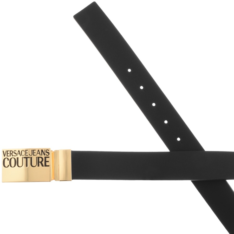 Alternative Image for ProductVersace Jeans Couture Leather Logo Belt Black2